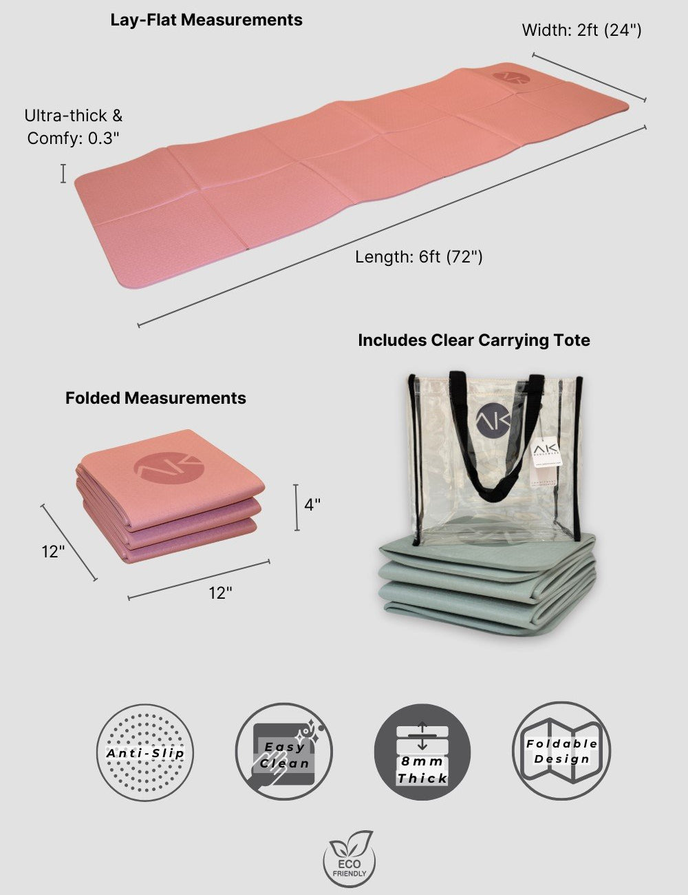 AK EcoFold Yoga Mat