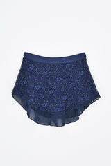 Last Call: AYLA AK2in1 Reversible Pull-on Skirt in HANA Lace · Navy Blue