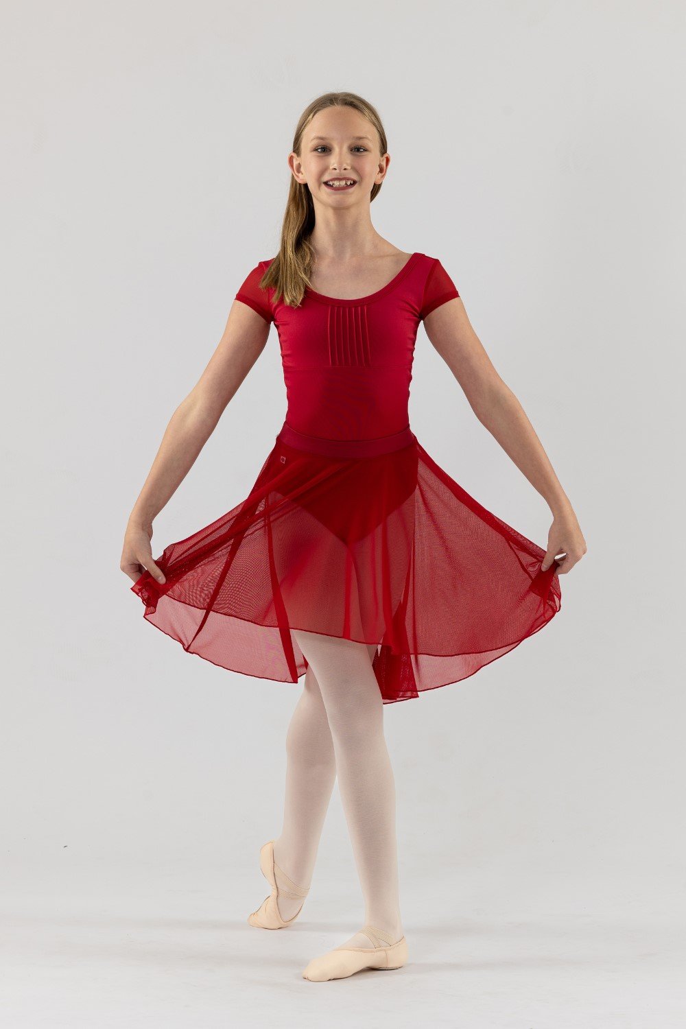 CASIE LuxMesh™ Hi-Lo Pull-On Skirt