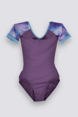 CHLOE Short Sleeve Leotard in Allure · Sunset