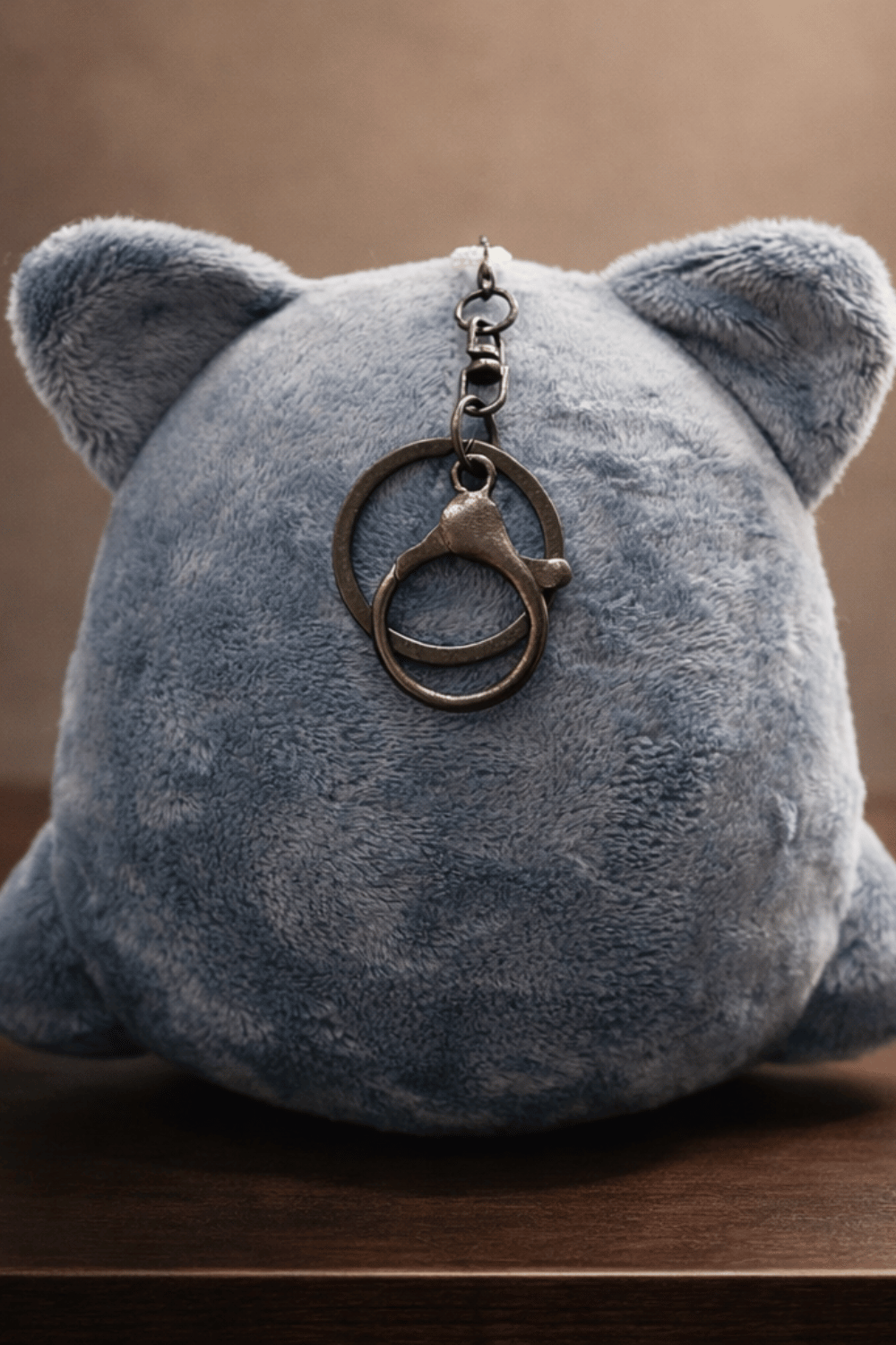 Motleyville Puffy Plush Charm Keychain - Cocoa