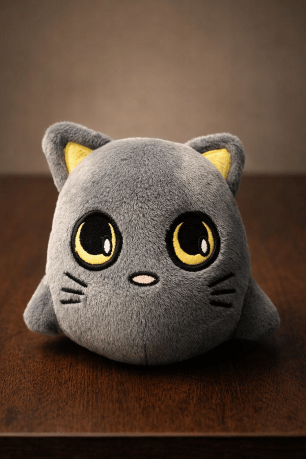Motleyville Puffy Plush Charm Keychain - Cocoa