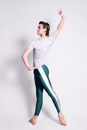 NOAH Men’s Footless Ballet Tights Legging in Motley · Forest