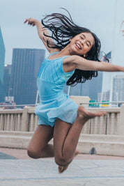 Last Call: AMIE Pull-On Skirt in Core · Aqua
