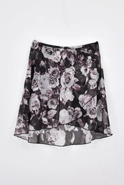 Wrap Skirt in Rose Garden · Night Bloom